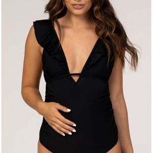 Pinkblush Black Maternity Bathing Suit